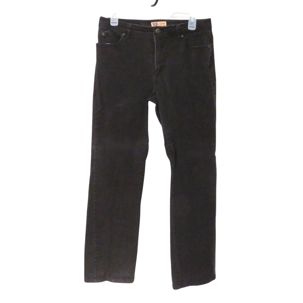 Denim Jeans Women Black Size 10 Faded Glory Straight Leg Stretch Casual Wear